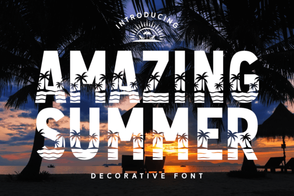 Amazing Summer: A Vibrant Decorative Font for Web Design