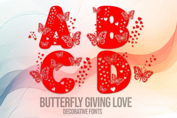 Butterfly Giving Love: A Decorative Font for Campaign Impact