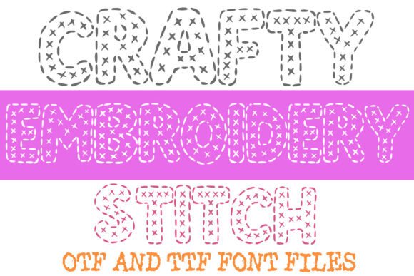 Crafty Embroidery Stitch Font Review