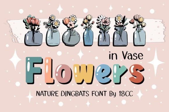 Designing with Flowers in Vase: A Nature Dingbats Font for Branding