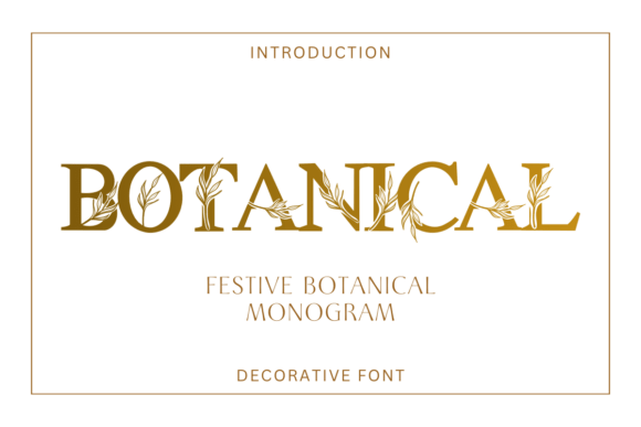 Festive Botanical Monogram: A Decorative Font for Web Headers