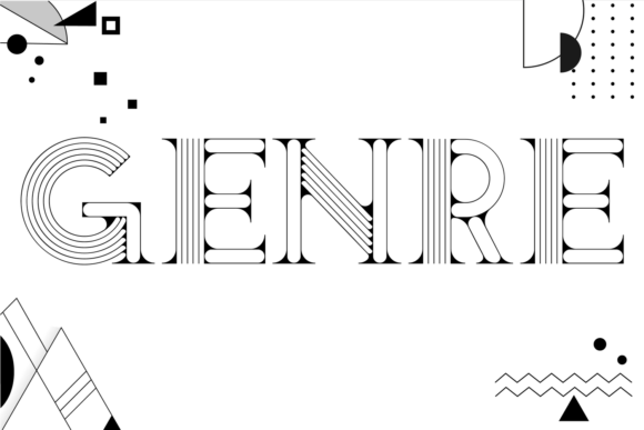 Genre Line Font: Art Deco Style for Makers