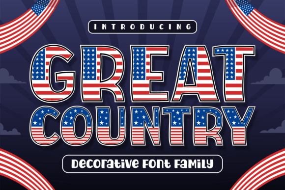 Great Country: A Patriotic Display Font for Web Design