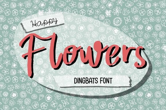 Happy Flowers: A Playful Display Font for Editorial Design