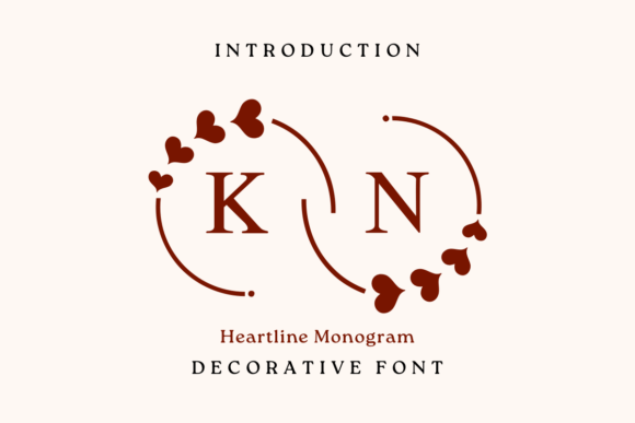 Heartline Monogram: A Decorative Font for Bold Campaigns