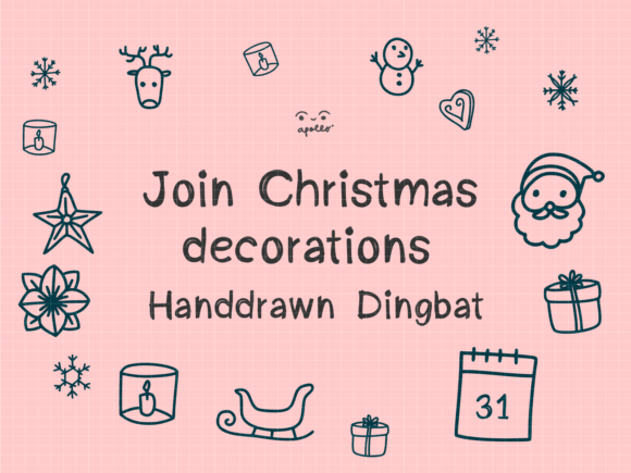 Join Christmas Decorations Font for Crafters