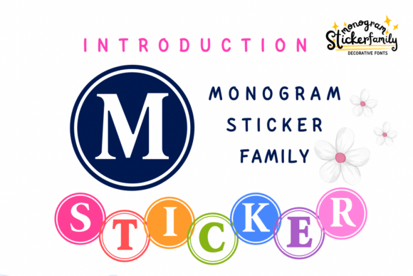 Monogram Sticker Family: A Cheerful Typeface for Editorial Joy