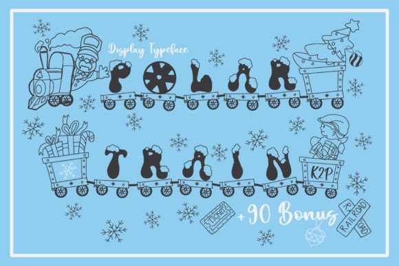 Polar Train: A Festive Decorative Font for Makers