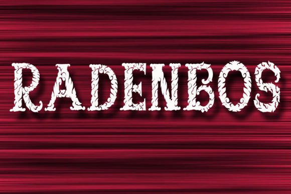 Radenbos: A Unique Decorative Font for Handmade Brands