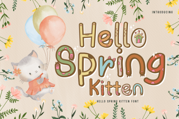 Refresh Your Brand with Hello Spring Kitten Font