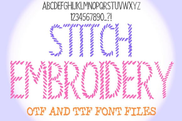 Stitch Embroidery: A Quirky Decorative Font for Crafters
